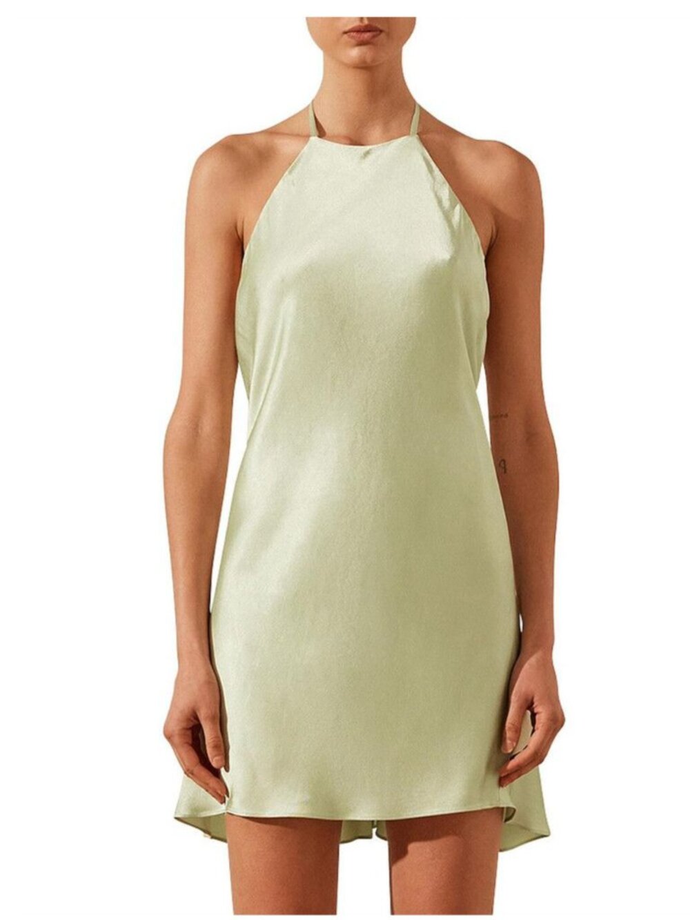 SHONA JOY Angelica Low Back Halter Mini Dress -Size 2